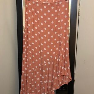 Polka Dot asymmetric skirt
